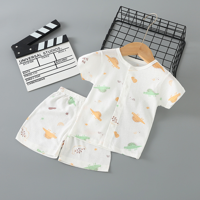 Baby's Short Sleeve Suit Cotton Children's Clothes Summer Clothes Children's Boys Baby 9 Women 6 Months 1 Year 3 Children Baby's Short Sleeve Suit Cotton Children's Clothes Summer Clothes Children's Boys Baby 9 Women 6 Months 1 Year 3 Children