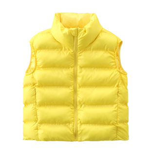2025 Autumn and Winter New High-End Sleeveless Short Vest European and American Style Stand-Up Collar Warm Cotton Coat French Style Warm