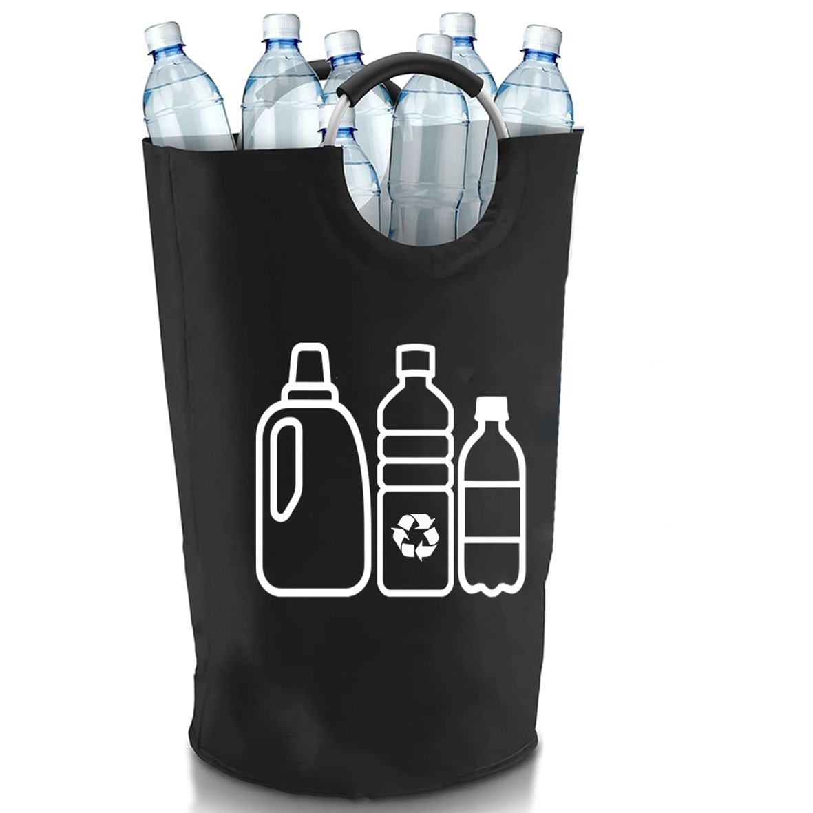 Popular used clothing recycling bag with aluminum handle, detachable storage basket for dirty clothes, foldable storage basket for home use