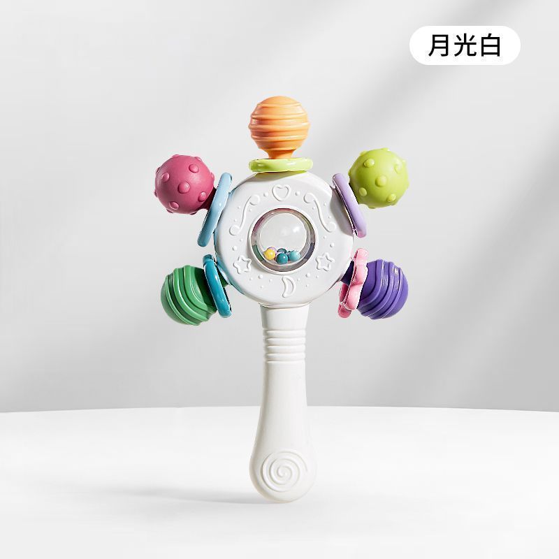 手摇铃玩具0-1岁曼哈顿手抓球水煮牙胶磨牙棒婴幼儿抓握训练3-6月|undefined