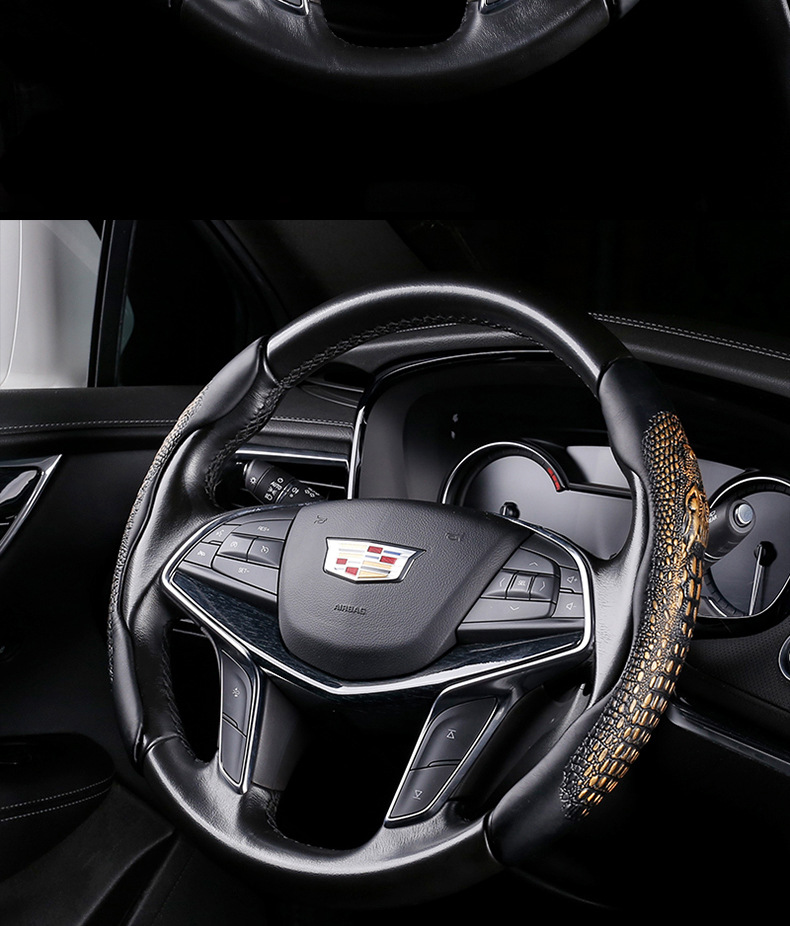 鳄鱼款方向盘套_11