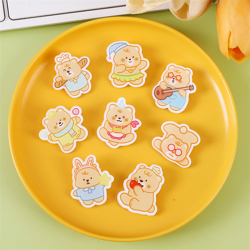 クリームイエローベアアクリルブローチかわいい漫画バッジペンダントスクールバッグペンダント装飾小物アクセサリーカスタマイズ|undefined