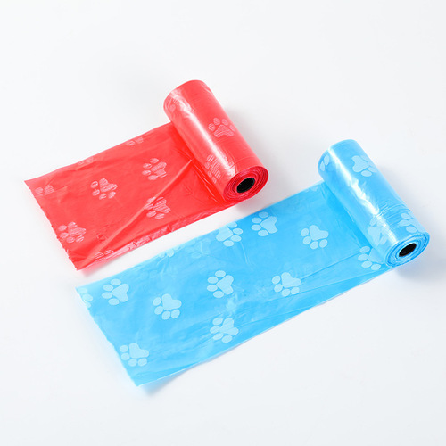 Wholesale colorful printed roll pet waste bags, suitable for dogs and cats, disposable, sturdy and durable, easy to carry.