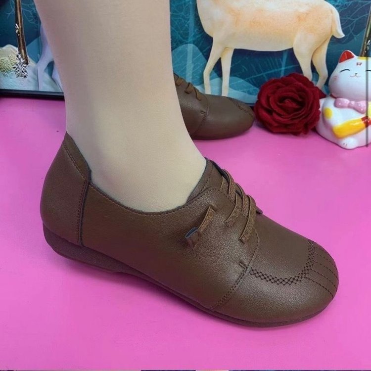 Zapatos de la mujer superficial Lefour zapatos de cabeza redonda primavera y otoño zapatos de mediana edad zapatos casuales zapatos de mujer fábrica al por mayor