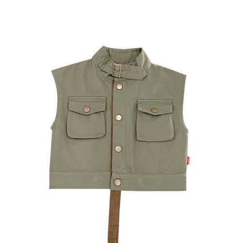 Boys' Vest 2024 Spring and Autumn New Korean Style Baby Workwear Tops for Children and Middle School Spring and Autumn Style Versatile Western Jackets