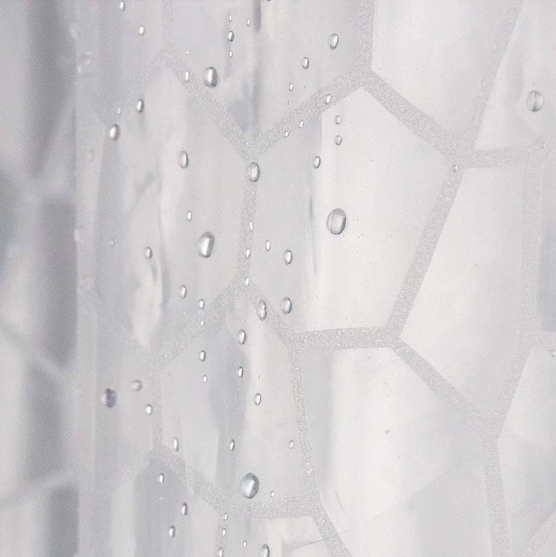 샤워커튼 - 프로스티드 워터큐브 PEVA 스타일 [방수 및 곰팡이 방지 기술 + NOPBA 및 냄새]