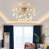 Потолочный светильник для гостиной, круглая современная креативная лампочка для спальни, популярно в интернете