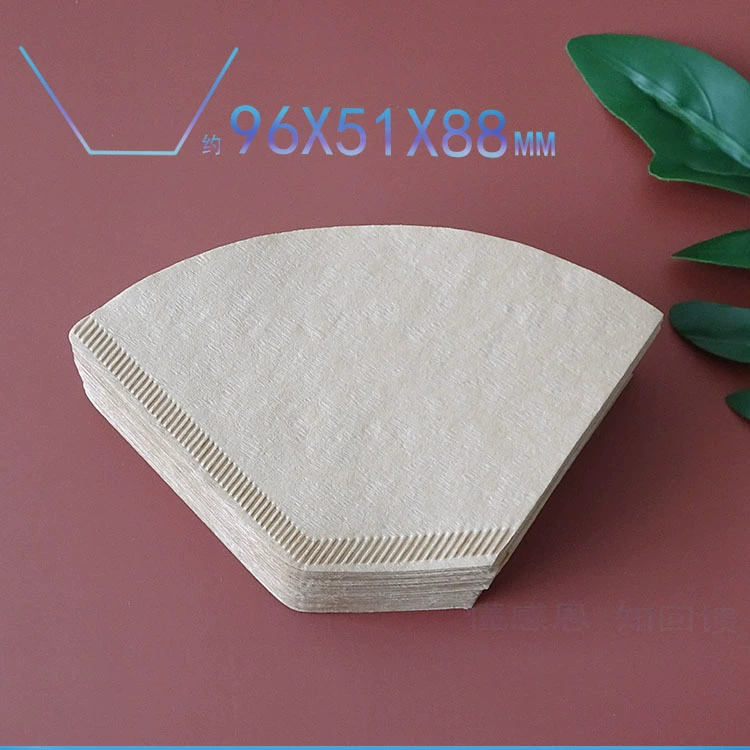 Fan -shaped coffee filter paper 100 U102 coffee filter paper dripping pot cone cones V60 hand -built cup cup coffee machine filter paper bag