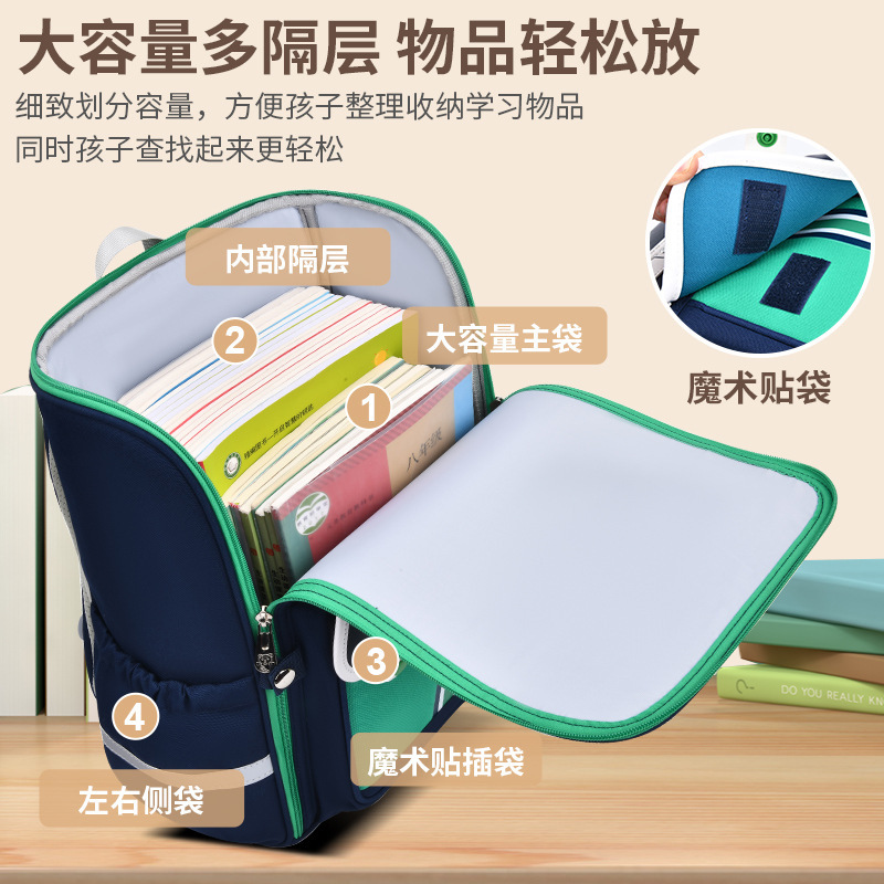 Mochila de protección de la columna vertebral de reducción de carga ligera de dibujos animados para niños transfronterizos mochila de la escuela de niñas mochila de la escuela primaria al por mayor