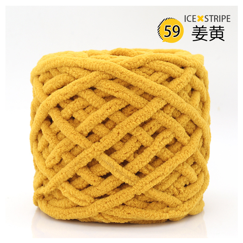 Tira de hielo hilo de una sola hebra de lana gruesa aguja de palo de tejer manta zapatillas hilo bufanda sombrero bufanda hilo de algodón fábrica al por mayor