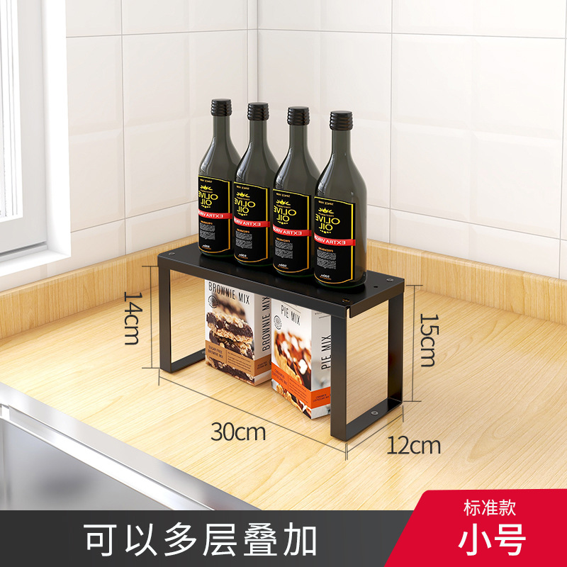 Simple mesa de cocina estante de almacenamiento en capas estante de almacenamiento de escritorio gabinete de almacenamiento compartimiento interior de una sola capa estante de la olla