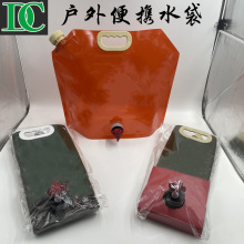 大容量可折叠水袋蝴蝶阀吸嘴袋8L应急水袋防爆耐摔双吸嘴自立袋