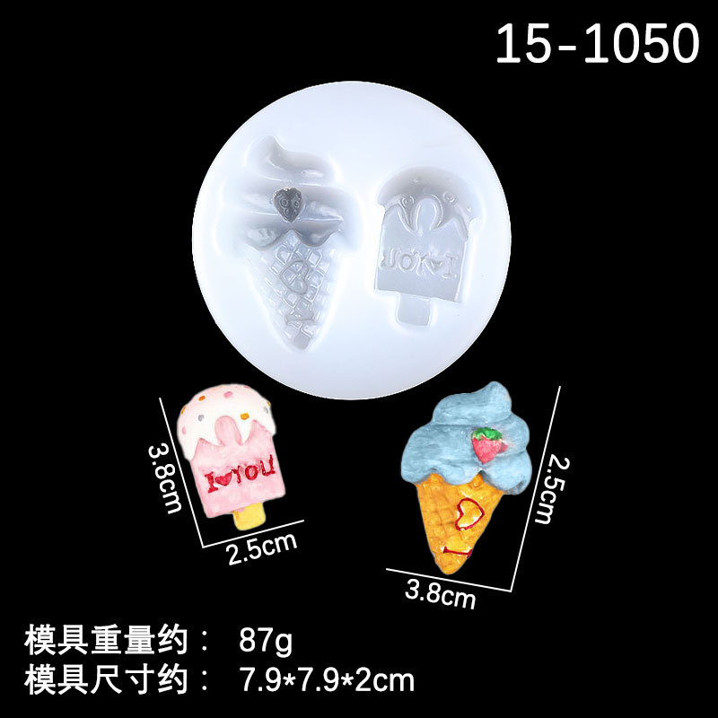 Fondant postre cono helado molde de silicona fondant pastel bricolaje chocolate arcilla molde de silicona en stock