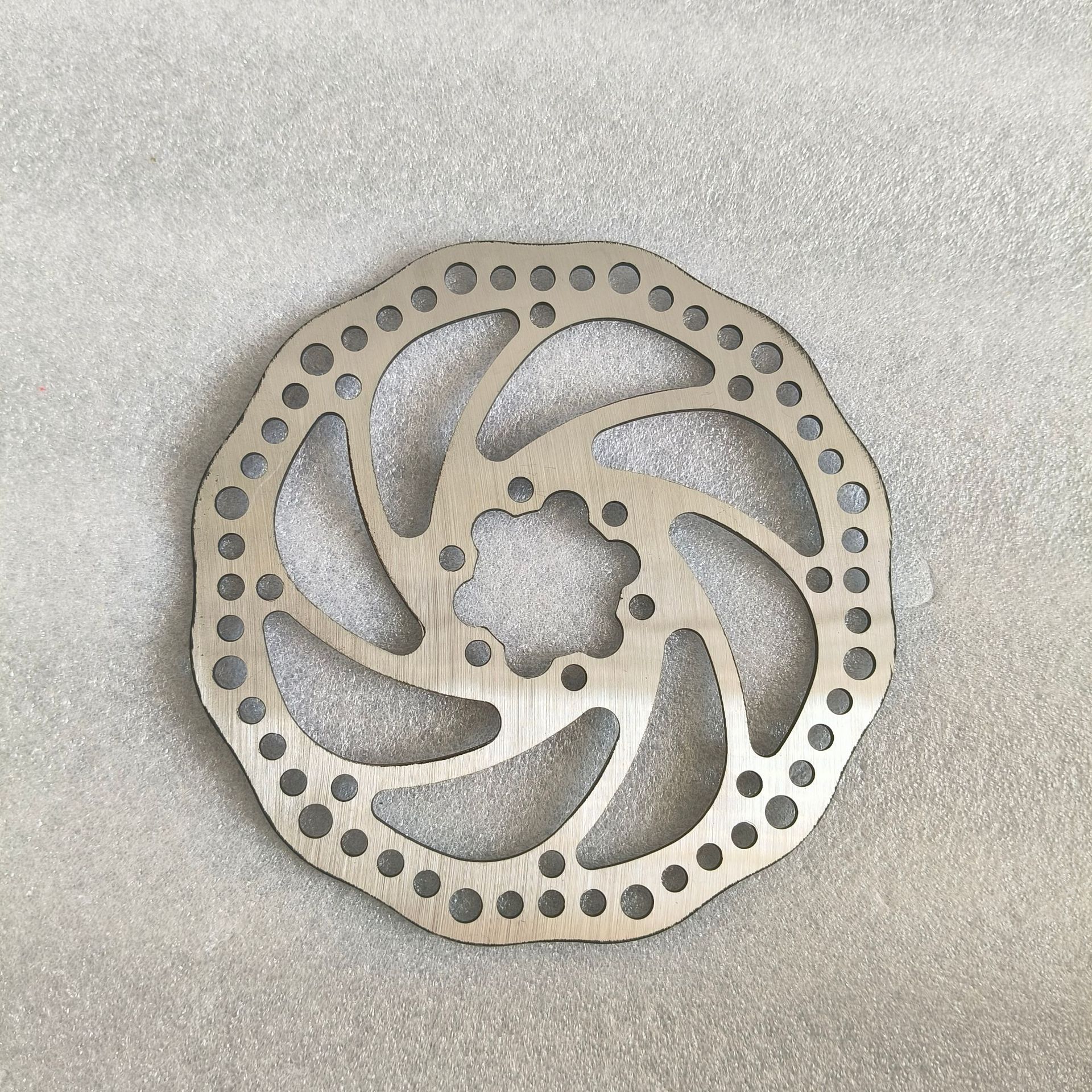 自行车旋式碟片山地车刹车片不锈钢碟刹盘160mm盘片机械碟刹升级