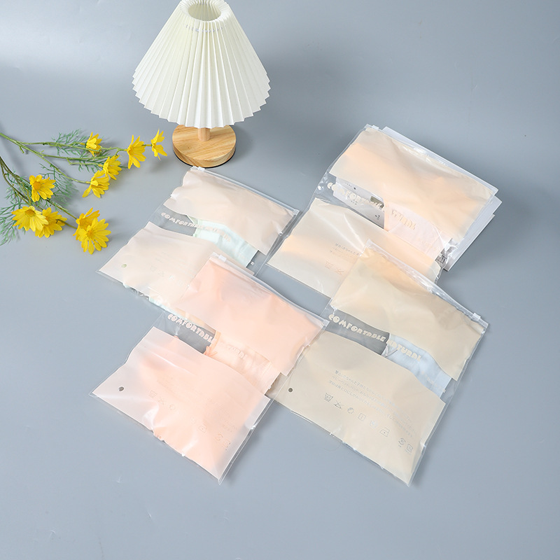 跨境亚马逊衣服袋透明服装包装袋女打底衫拉链袋内衣内裤收纳PE袋