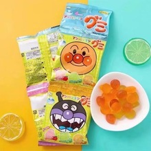 日本零食不二家面包超人4连包果汁软糖宝宝儿童护齿水果QQ进口