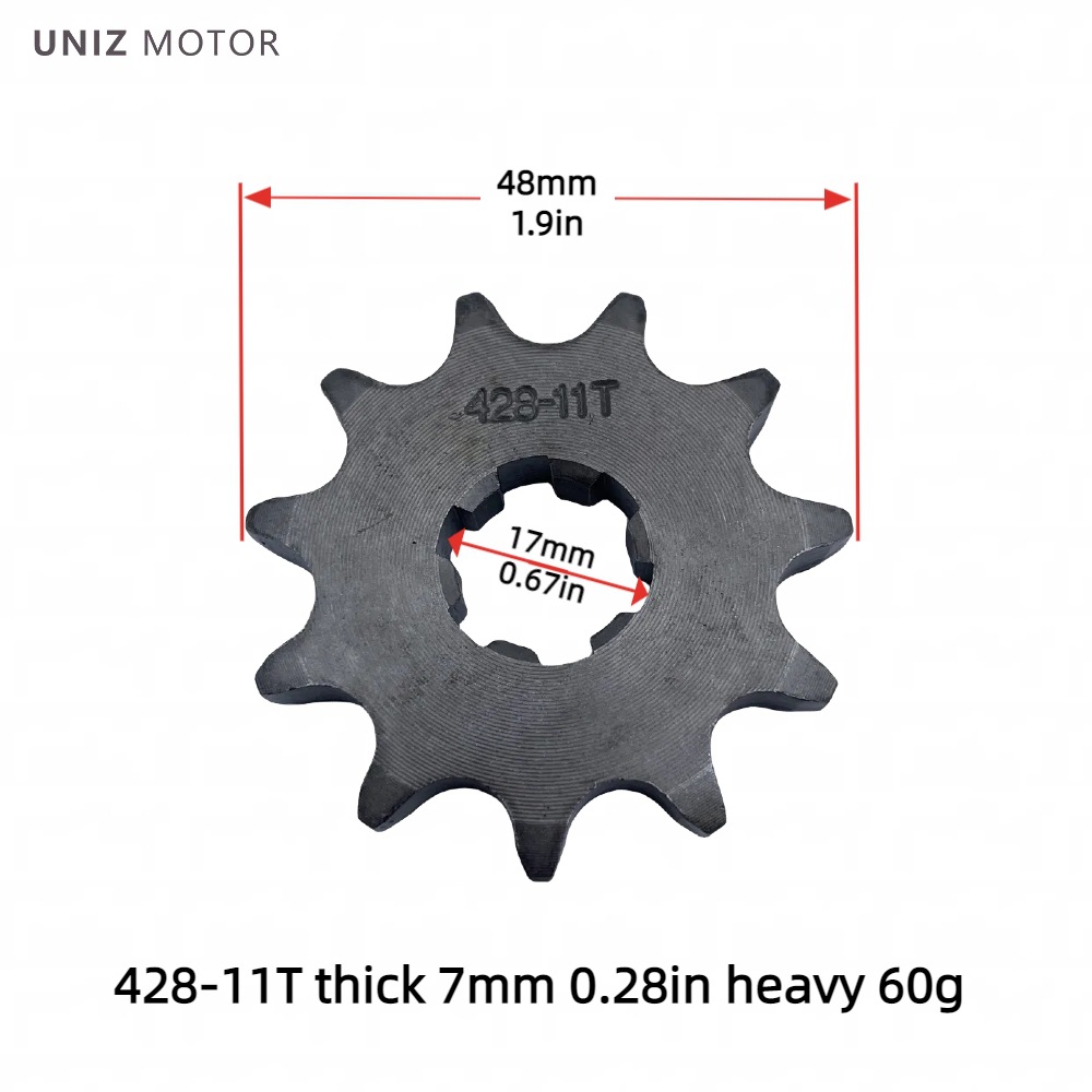 Manufacturer Wholesale Motorcycle Engine Small Gear Sprocket 420/428 Inner Hole 17-20 Motorcycle Parts
