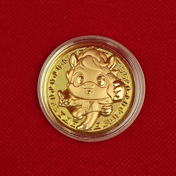 2026 Year of the Horse Good Luck Gold Foil Commemorative Gold Coin…