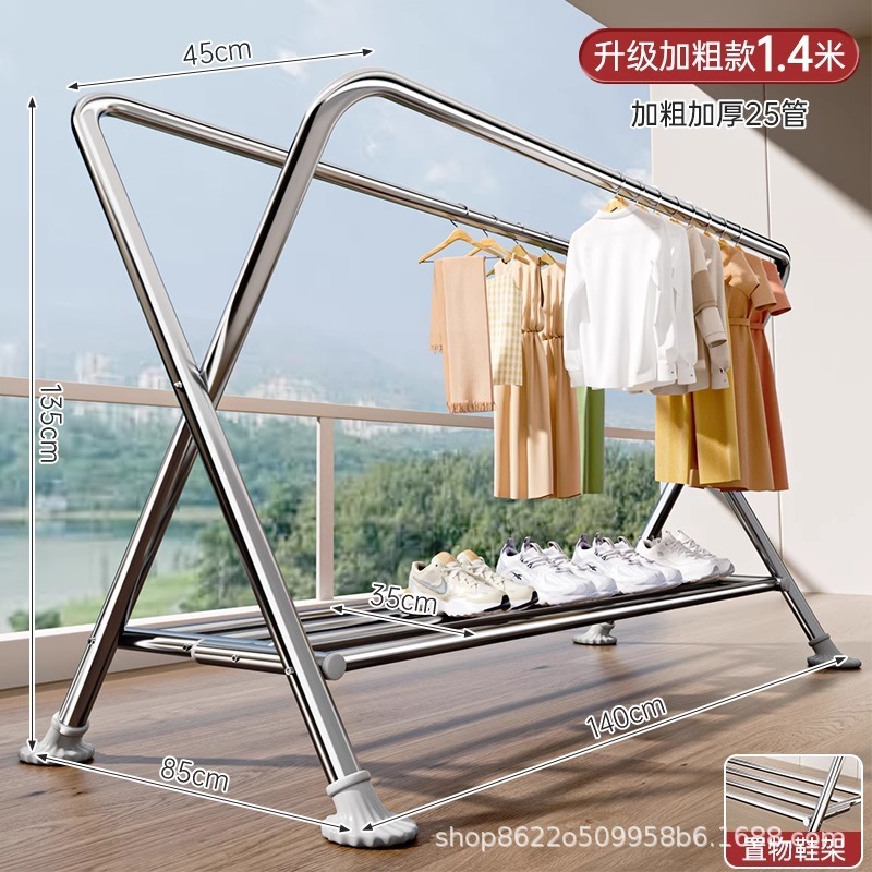 衣類乾燥ラック、床置き折りたたみ式、家庭用屋外屋上バルコニー、防風性と厚みのある衣類乾燥ロッド、衣類やキルトを掛けるためのアーティファクト|undefined