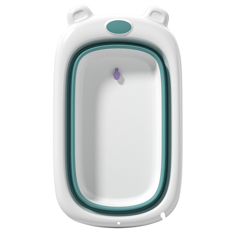 Bebé sensible a la temperatura plegable bañera de dibujos animados bebé bañera de gran tamaño niños baño cubo transfronterizo Amazon