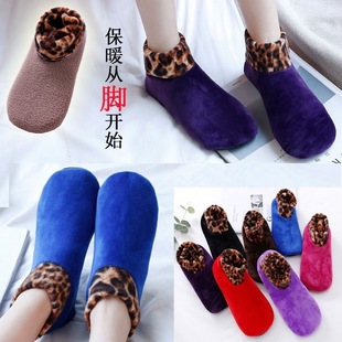Floor socks adult women's thickened fleece-lined non-slip soft bottom indoor super soft socks autumn and winter home warm carpet socks