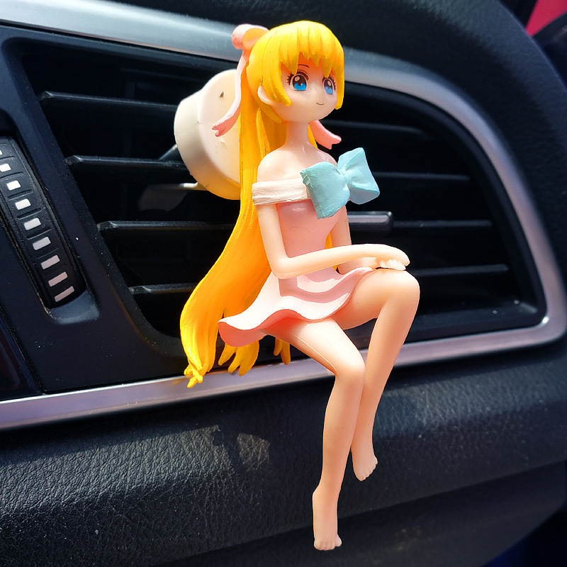 Adornos de coche de celebridades de Internet Adornos de decoración interior creativa de niña hermosa Adornos de decoración del hogar del corazón de niña linda