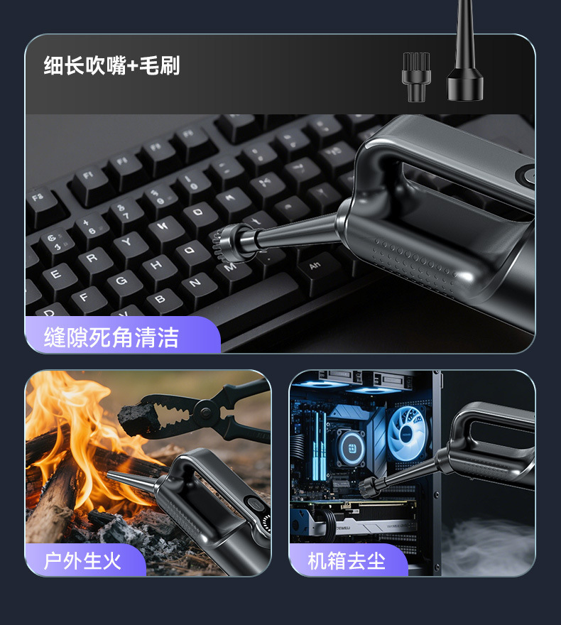 [Premium Selection] Car Vacuum Cleaner for Home Use with Strong Suction Power of 17000Pa, High-Power Portable Handheld Vacuum Cleaner