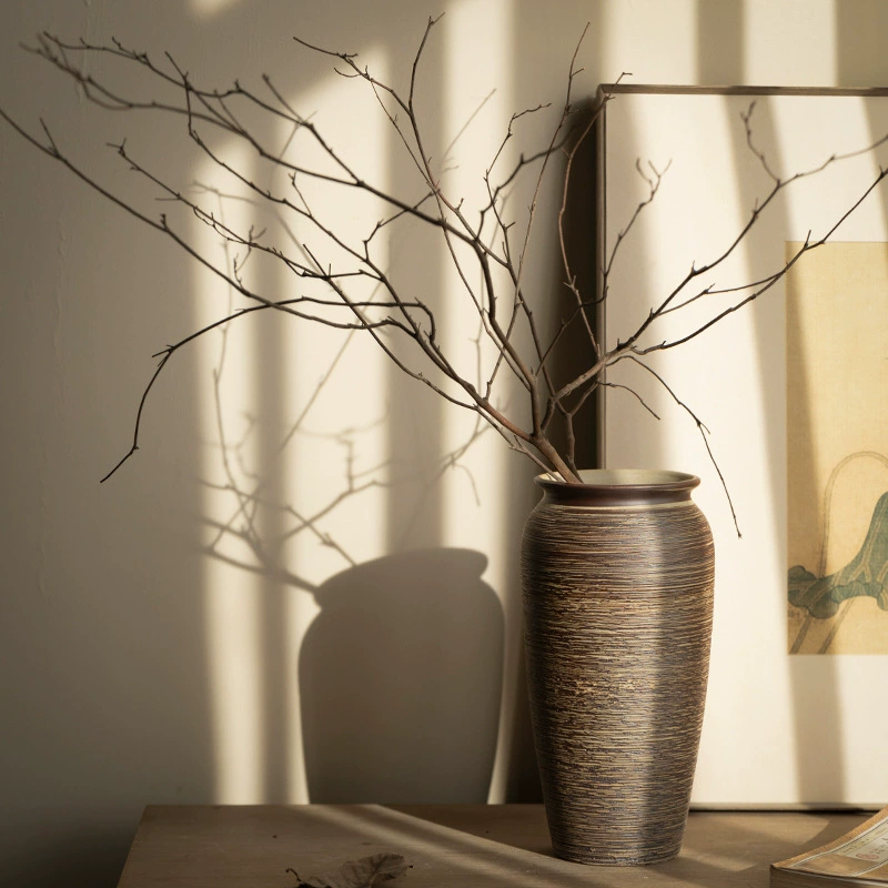 Цзиндэчжэнь ретро керамическая ваза в китайском стиле дзен цветочный горшок ручной работы