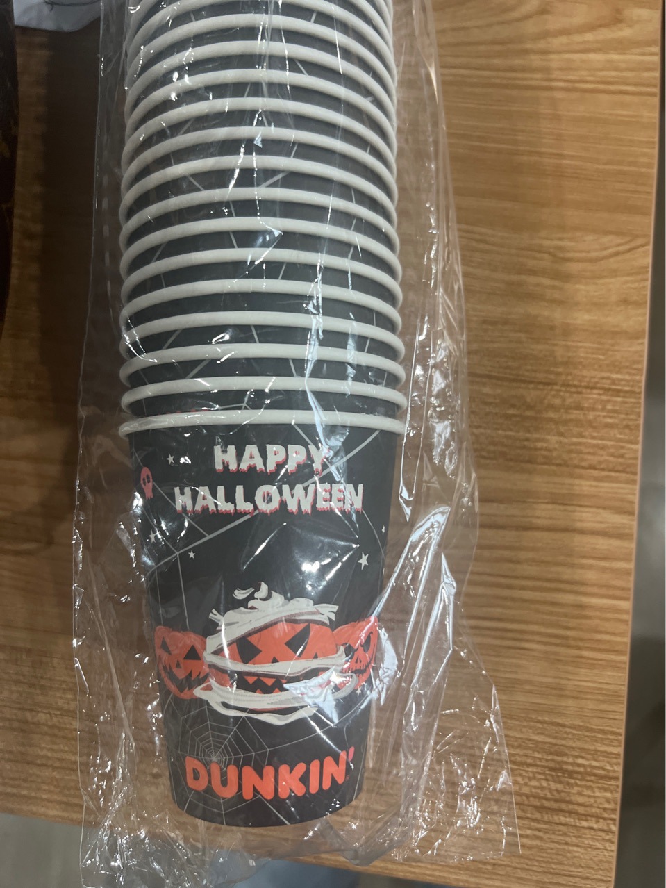 8oz 12oz 万圣节纸杯创意果汁分装外带
