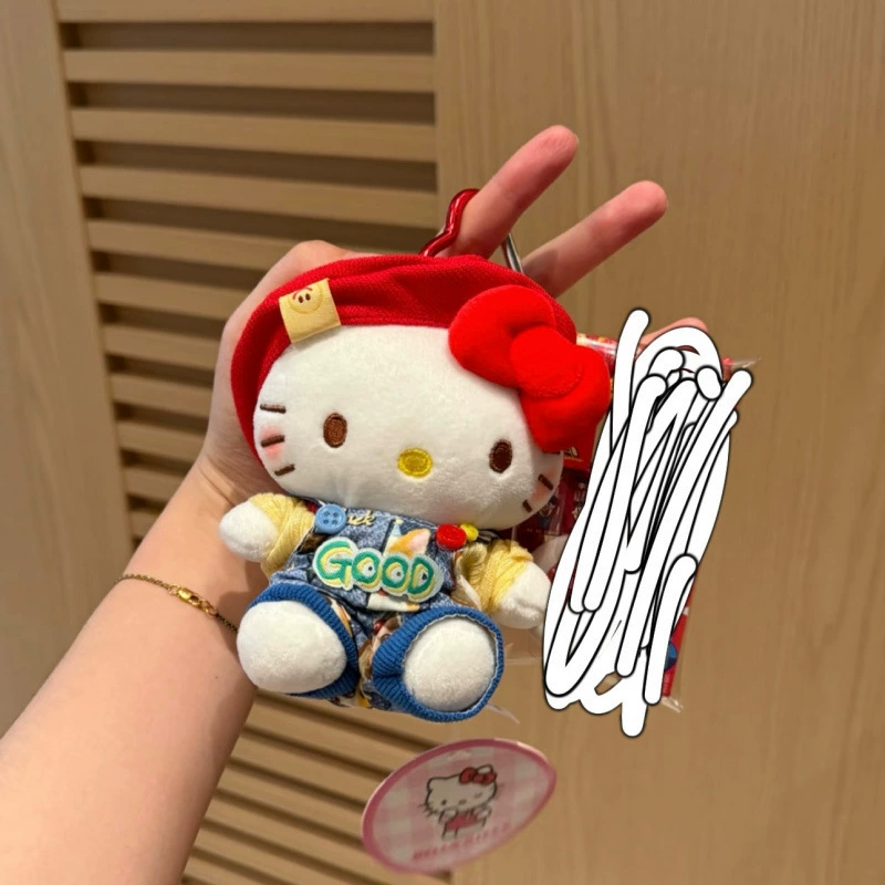 Sanrio, hello kitty, подлинная классическая мультяшная плюшевая кукла, сумка, упаковка, брелок