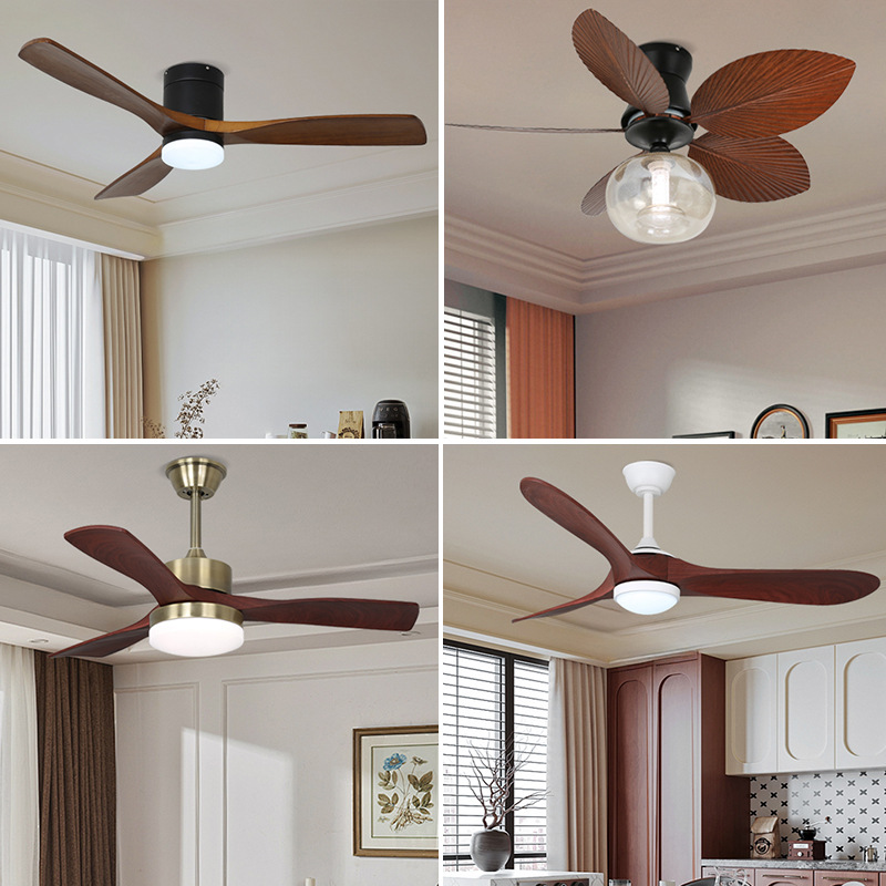 Ventilador de techo estilo madera 2025, silencioso y de gran flujo de aire