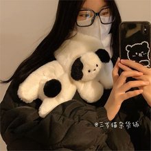 三岁猫短毛帕恰狗围巾冬季2023新款女学生百搭毛茸茸保暖可爱围脖