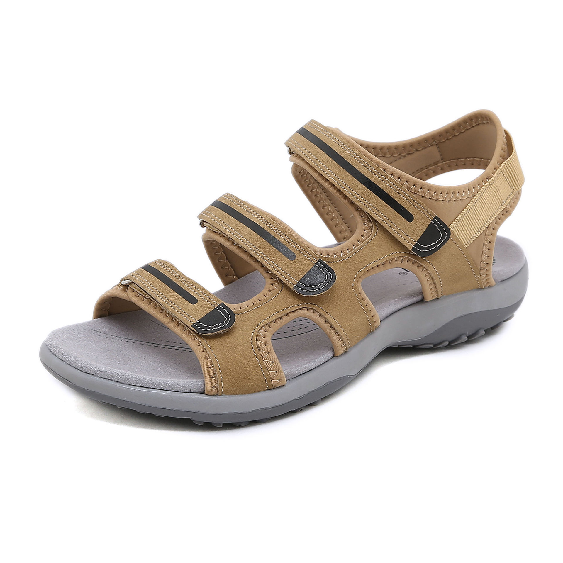 K6357-4 Nuevo 2024 zapatos de mujer de comercio exterior sandalias de estilo deportivo cómodos zapatos planos resistentes al desgaste entrega de una sola pieza