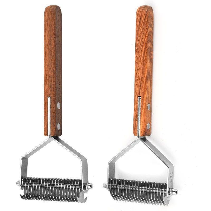 Домашние животные деревянные ручки с длинными волосами с открытыми расческами для расчесывания плавающих волос