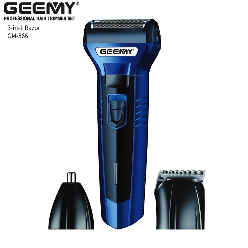 Gemei GM566 Three-in-One Multifunctional Razor Household Rechargeable Men's Temporal Cutter Nose Hair suit
