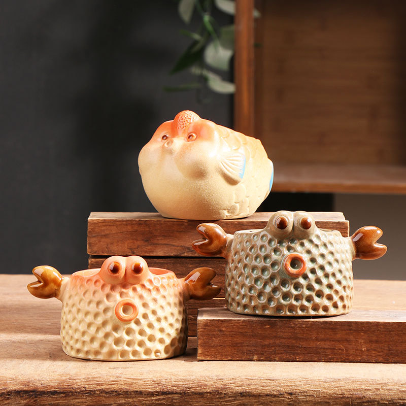 Cartoon multi-carne maceta creativa personalidad de escritorio respirable animal cerámica gruesa maceta de cerámica maceta al por mayor
