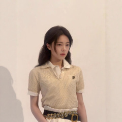 精品女装miu家25夏季新款针织POLO衫明星专柜同款高端原厂女装代