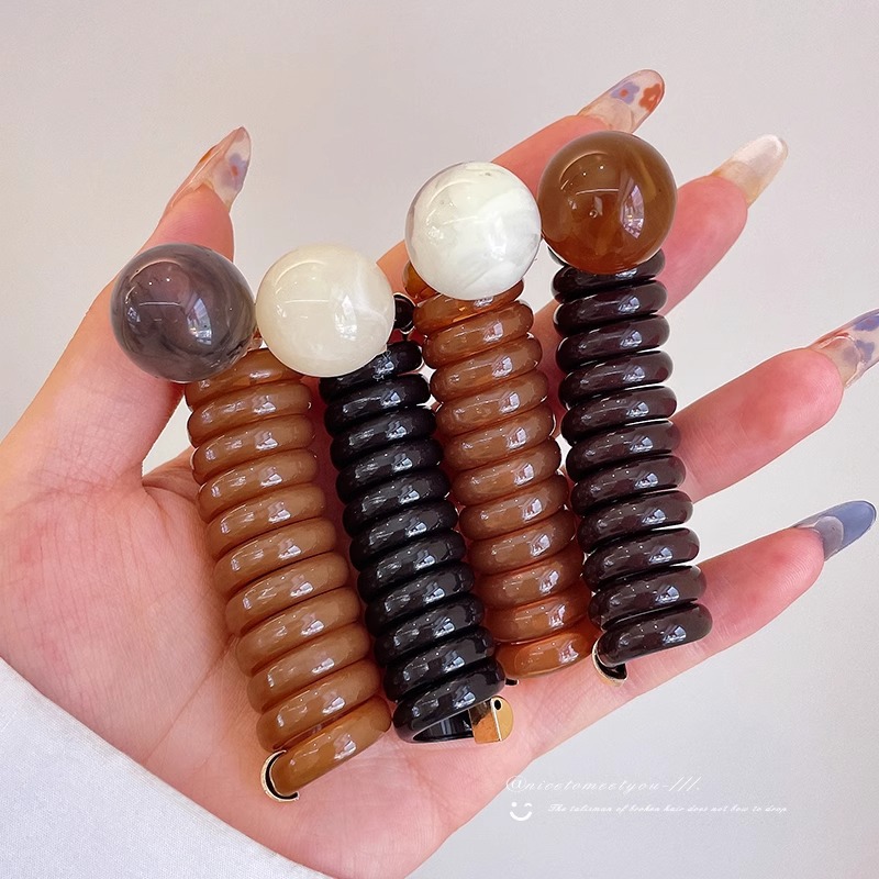 Cabeza de arco espuma trenzada primavera línea telefónica cabello de cabello para niñas de alto nivel sensación de cola de caballo trenzado artefacto para el cabello adornamiento de cabello