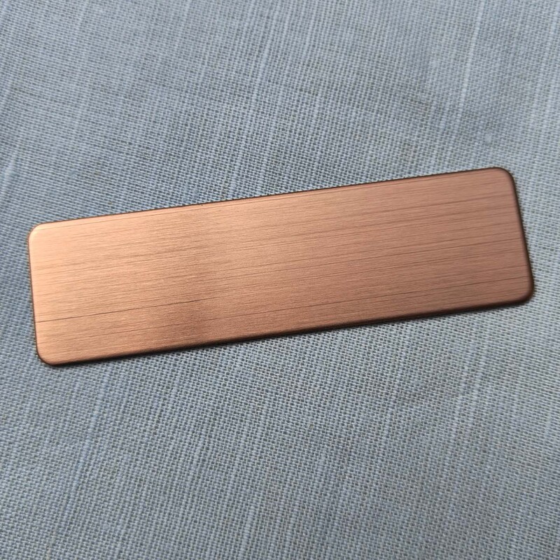 空白胸牌底托材料304ステンレスメッキ伸線鏡面工号牌部品工牌材料卸売り|undefined