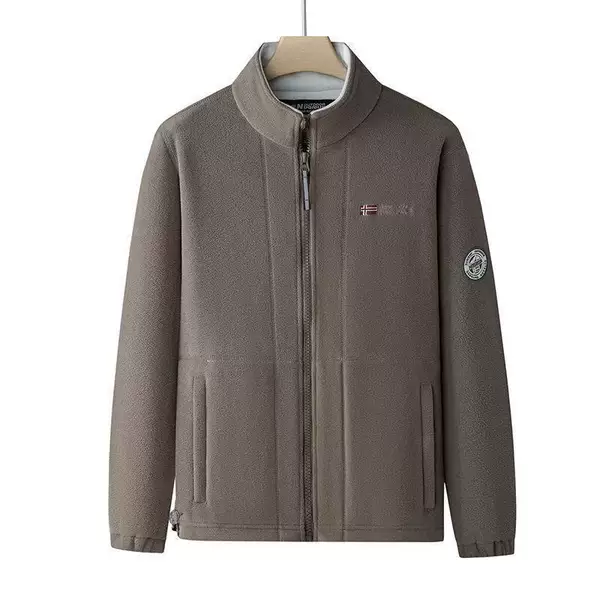 Norwegian Export Men's Jacket Autumn and Winter New Polar Fleece Jacket Warm Casual Loose Large Size Zipper Cardigan