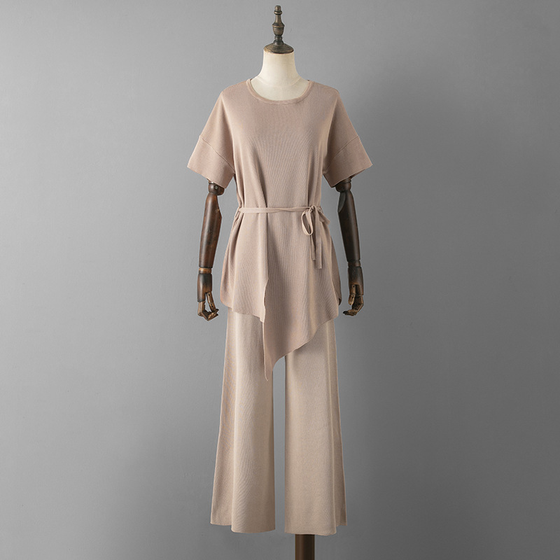 486g Weight Half Sleeve Sleeve Length Viscose fiber Fabric Type Pant Co-ord Set Sets Type 2 Pieces Set Quantity Holiday, Daily Occasion Round Neck Neckline Slim Fit Type Solid Color Pattern Summer, Spring Season Women's Gender Elegant, Streetwear Style Holiday Daily Women's Elegant Streetwear Solid Color Viscose Fiber Pant Co-ord Set Pants Sets 17