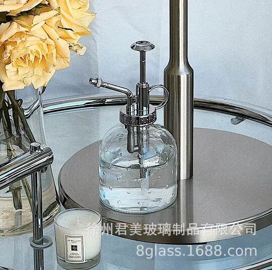 Transparent raindrop glass watering can 350ml desktop gardening potted fleshy watering can watering tools factory wholesale