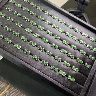 Live supply natural jade simple wind small fresh personality 925 silver jade earrings a pair of wholesale