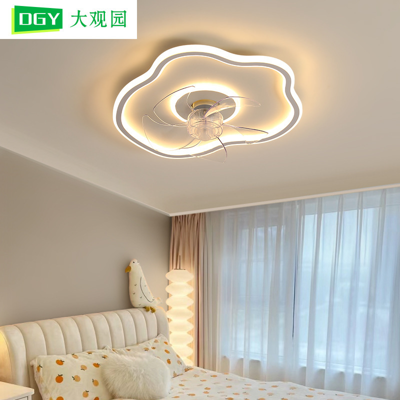 Lámpara con ventilador para dormitorio, lámpara de techo moderna minimalista para comedor, lámpara con ventilador inteligente, lámpara con forma de nube para habitación de niños L263 image 3
