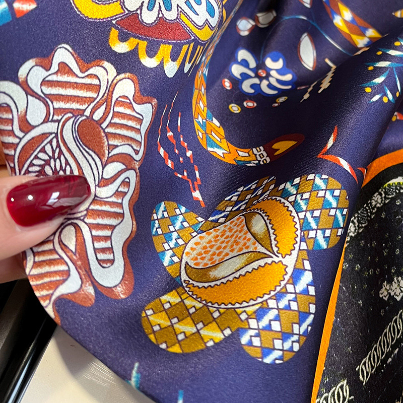 Ethnic retro silk scarf