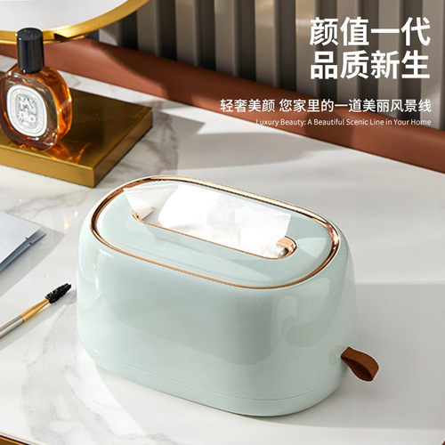Tissue box desktop wall-mounted paper box home living room creative spring napkin box face towel light luxury storage box