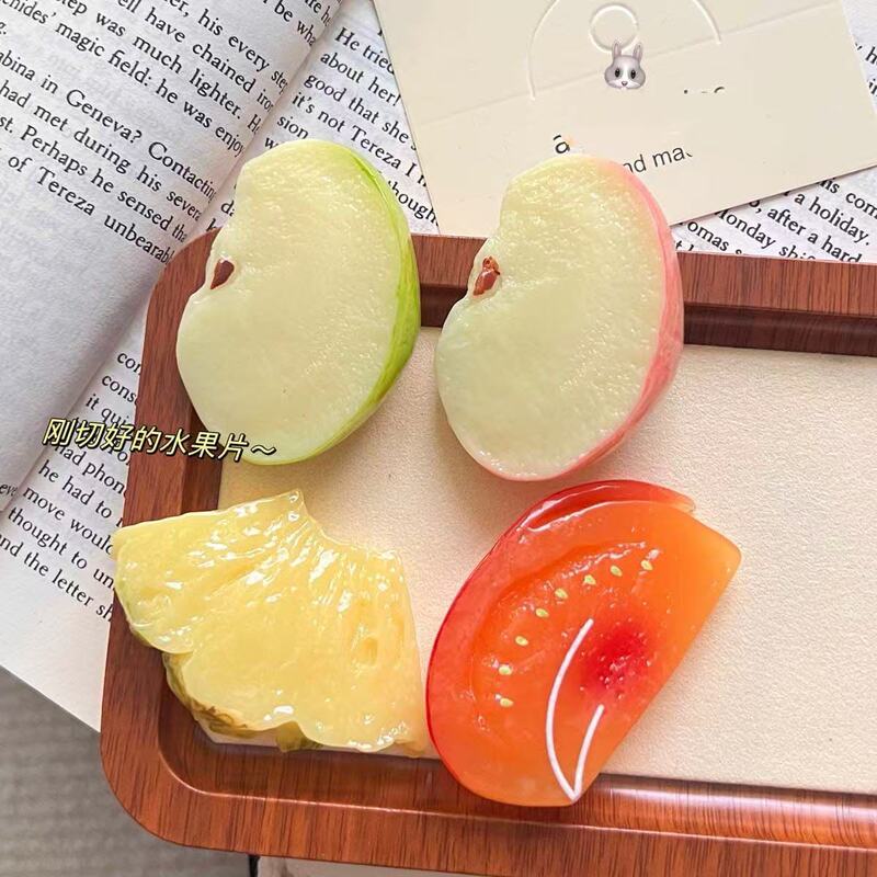 Apple Hair Clip Cute Fun Hair Accessories Student Side Fringe Clip Funny Hairpin Duckbill Clip Hair Accessories Headdress