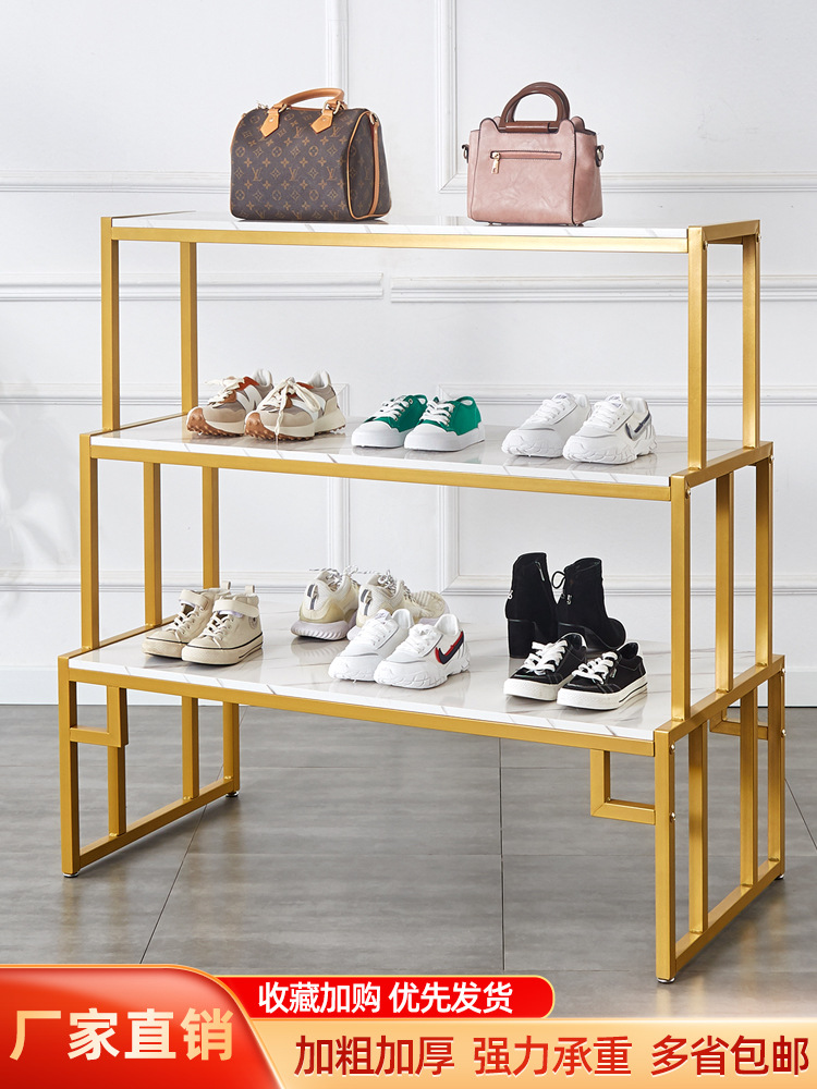 鞋店鞋架展示架中岛鞋架展示落地卖鞋橱窗童鞋货架商场中岛架子