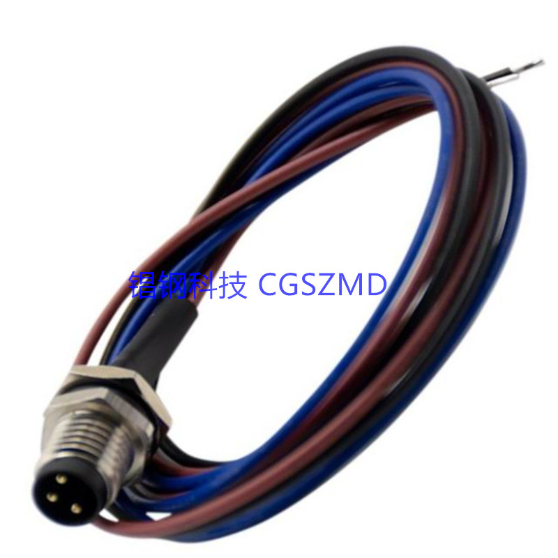 12оM12עʽIP67ͷ   M12 Straight Plug Sensor Cable