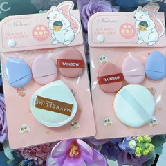 3+1 小型エアクッションと大型エアクッションパフの組み合わせパウダーパフメイクスポンジ美容ツールウェットとドライの両方で使用可能